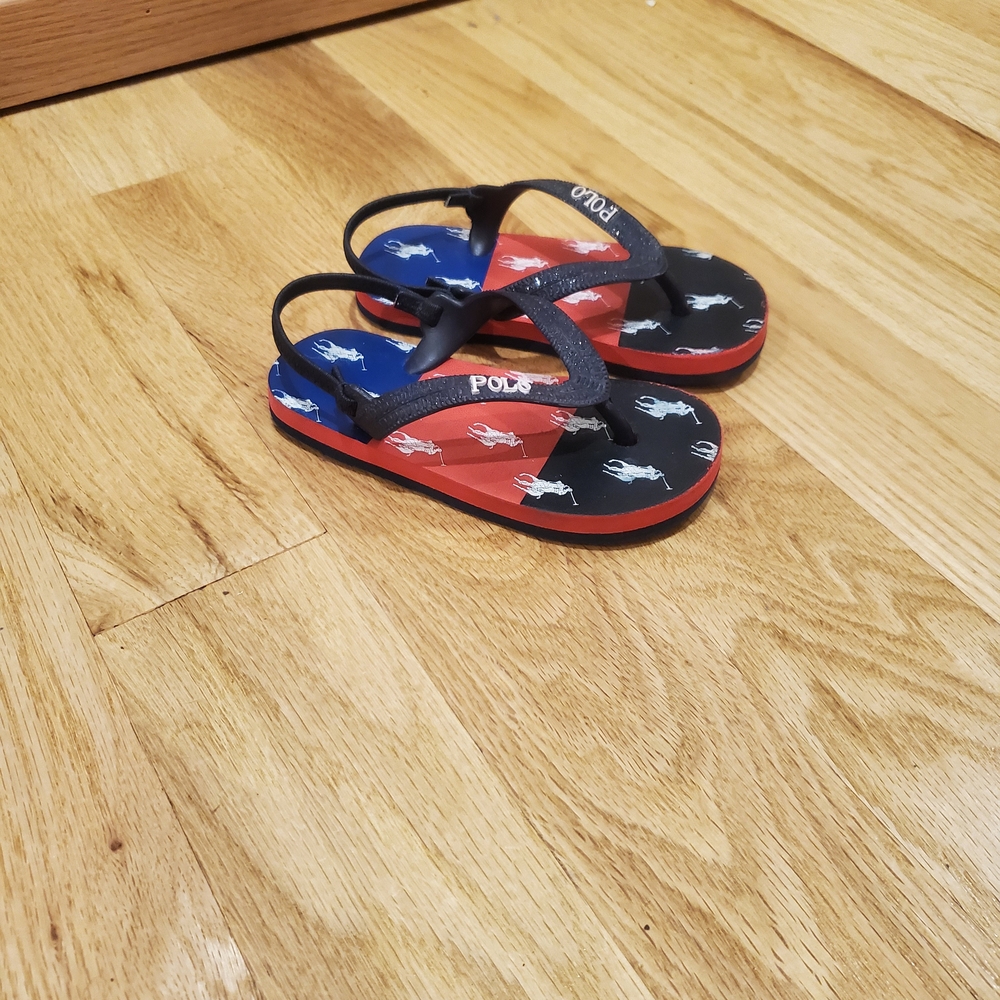 Polo by Ralph Lauren Red and Blue Sandals